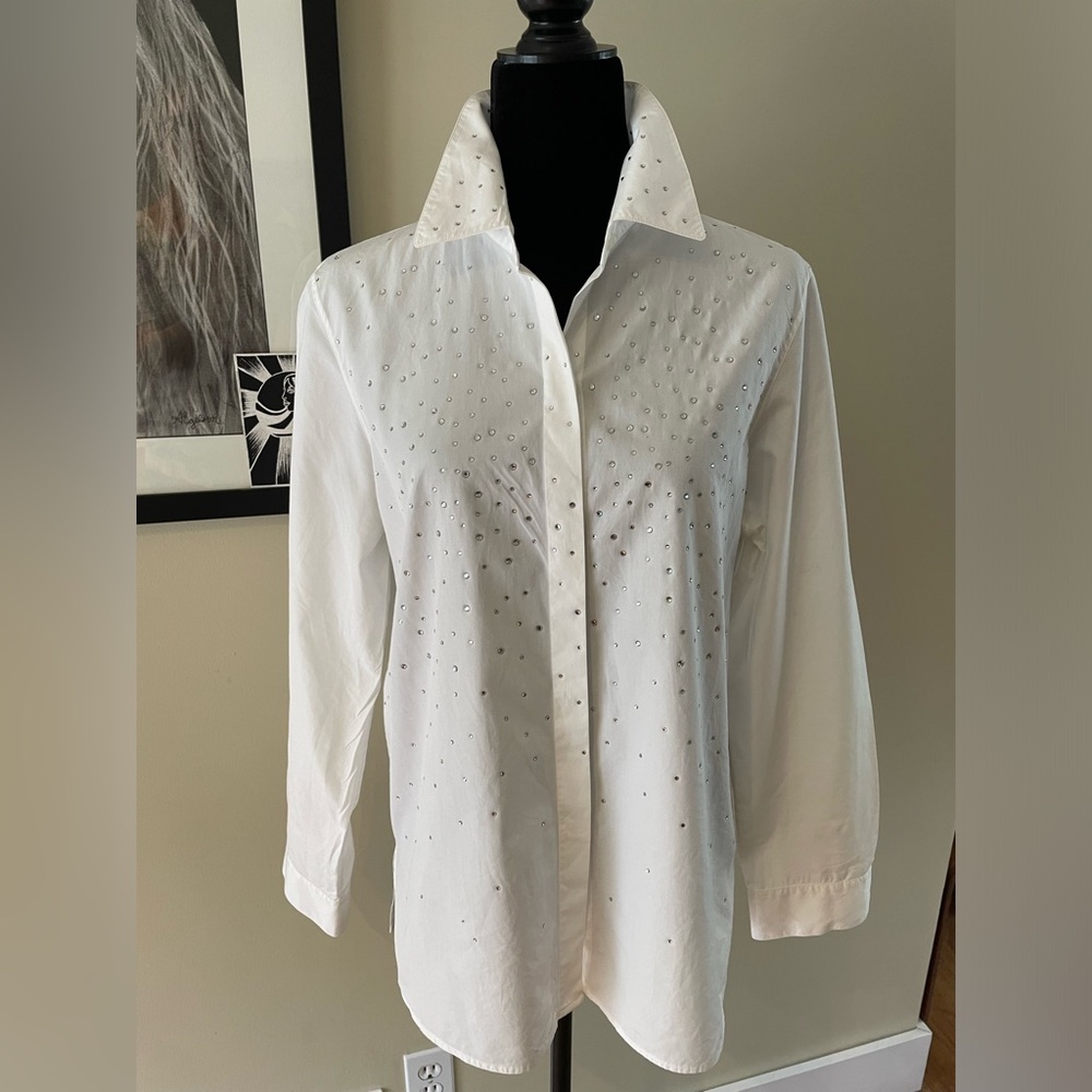 Doncaster rhinestone button down dress shirt (10)